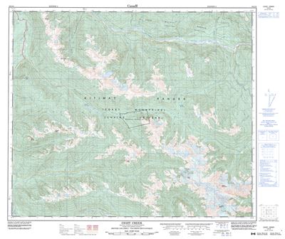 103I08 - CHIST CREEK - Topographic Map