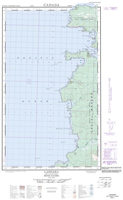 103K03E - BERESFORD BAY - Topographic Map