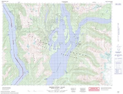 103P05 - OBSERVATORY INLET - Topographic Map