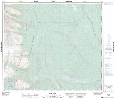 103P14 - PAW LAKE - Topographic Map