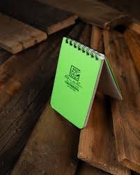 Rite in the Rain Universal HV Green Top Coil Notebook.  Waterproof.  3 x 5 inches.