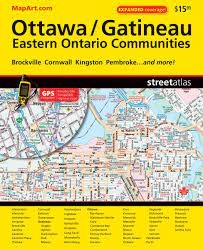 Ottawa & Area Travel Road Atlas. Communities include Alexandria, Almonte, Arnprior, Cantley, Carleton Place, Chelsea, Embrun, Gatineau (Angers, Aylmer, Buckingham, Hull, Masson), Hawkesbury, Kemptville, Montebello, Ottawa (Barrhaven, Blackburn Hamlet, Car