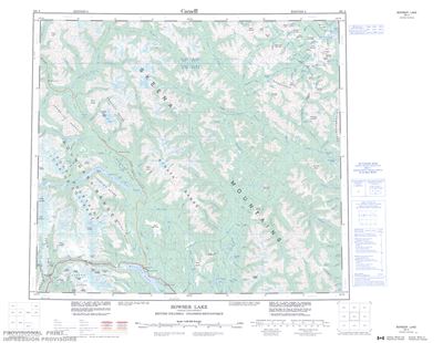 104A - BOWSER LAKE - Topographic Map
