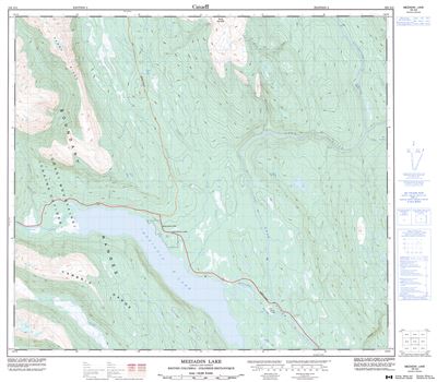 104A03 - MEZIADIN LAKE - Topographic Map