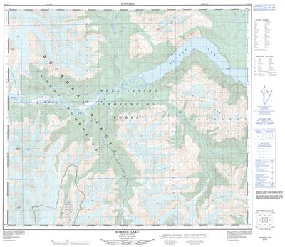 104A05 - BOWSER LAKE - Topographic Map
