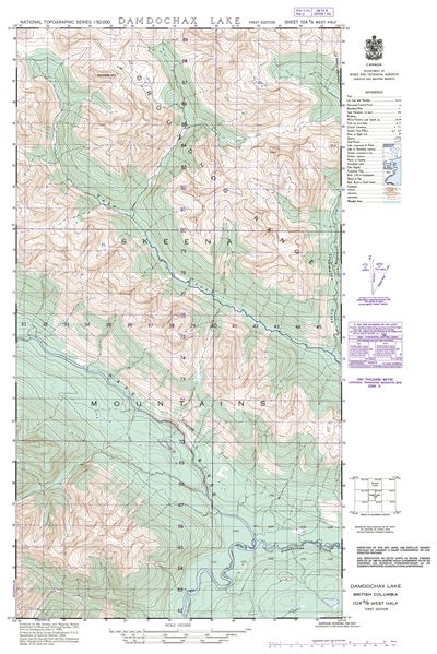 104A09W - DAMDOCHAX LAKE - Topographic Map