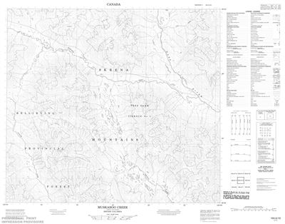 104A10 - MUSKABOO CREEK - Topographic Map