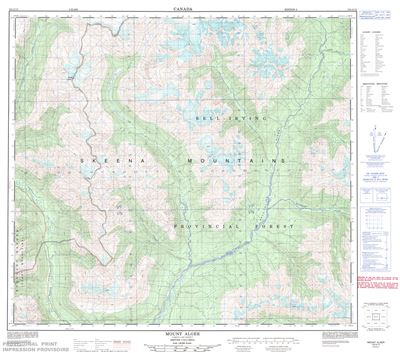 104A13 - MOUNT ALGER - Topographic Map