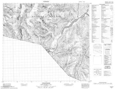 104B07 - UNUK RIVER - Topographic Map