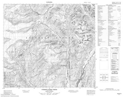 104B15 - FORREST KERR CREEK - Topographic Map
