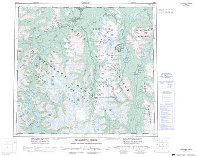 104G - TELEGRAPH CREEK - Topographic Map