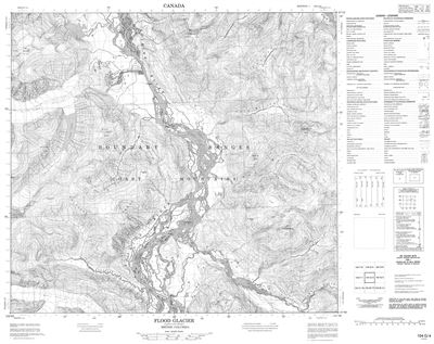 104G04 - FLOOD GLACIER - Topographic Map