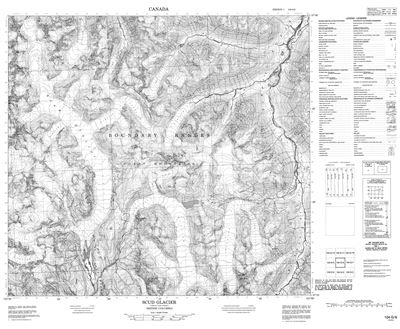 104G06 - SCUD GLACIER - Topographic Map
