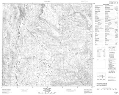 104G07 - MESS LAKE - Topographic Map