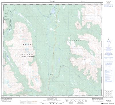 104G08 - REFUGE LAKE - Topographic Map