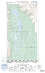 104G09W - KINASKAN LAKE - Topographic Map