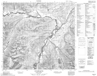 104G12 - CHUTINE RIVER - Topographic Map