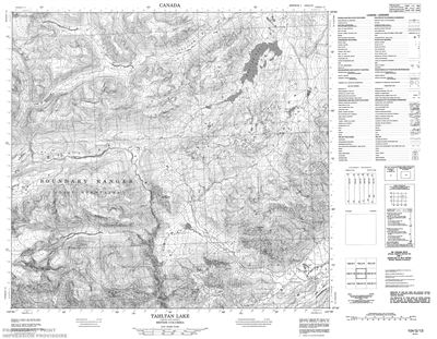 104G13 - TAHLTAN LAKE - Topographic Map