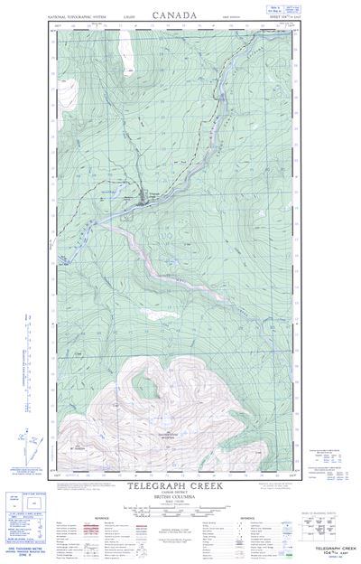 104G14E - TELEGRAPH CREEK - Topographic Map
