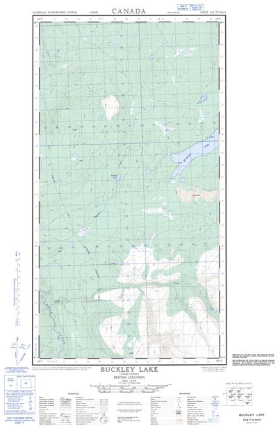 104G15W - BUCKLEY LAKE - Topographic Map