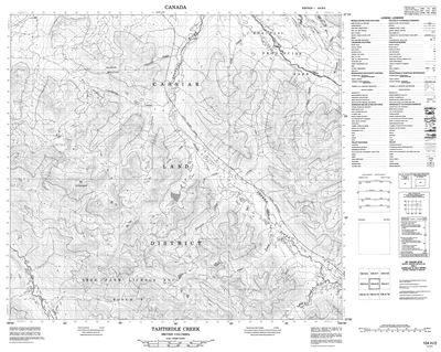 104H02 - TAHTSEDLE CREEK - Topographic Map