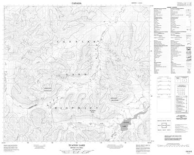 104H08 - TUATON LAKE - Topographic Map