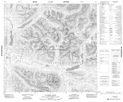 104I08 - RAINBOW LAKES - Topographic Map