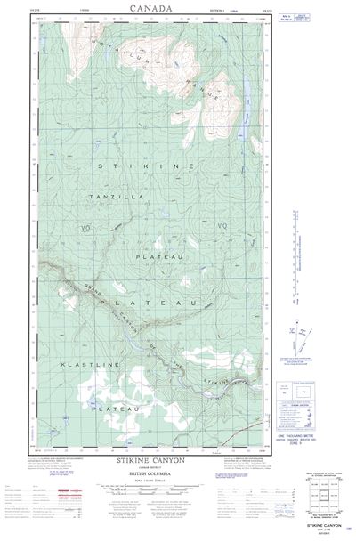 104J01E - TSENAGLODE LAKE - Topographic Map
