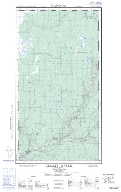 104J02W - CLASSY CREEK - Topographic Map