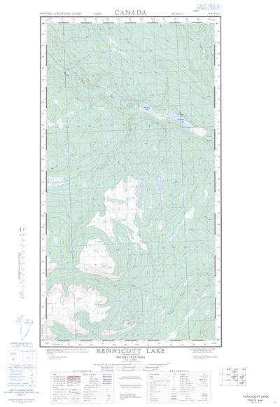 104J04E - KENNICOTT LAKE - Topographic Map