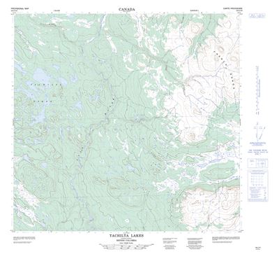 104J10 - TACHILTA LAKES - Topographic Map