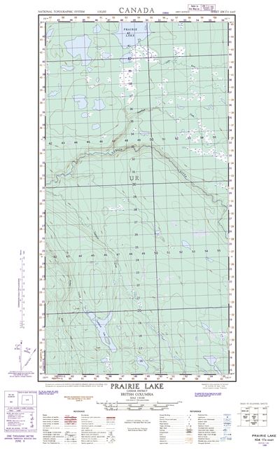 104J13E - PRAIRIE LAKE - Topographic Map