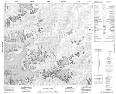 104K01 - BEARSKIN LAKE - Topographic Map