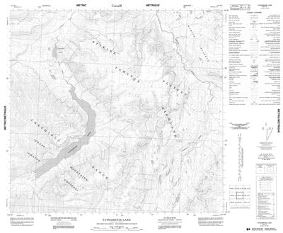 104K08 - TATSAMENIE LAKE - Topographic Map