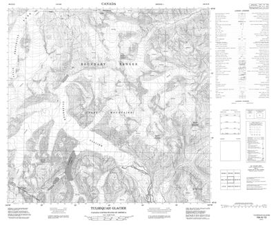 104K13 - TULSEQUAH GLACIER - Topographic Map