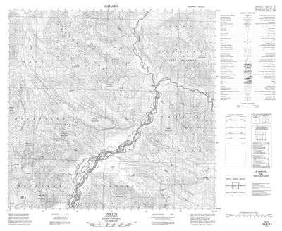 104K14 - SINWA CREEK - Topographic Map