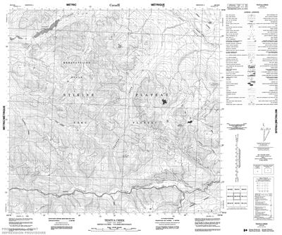 104K16 - TEDITUA CREEK - Topographic Map