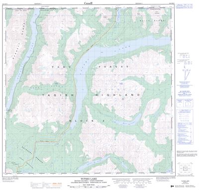 104M15 - TUTSHI LAKE - Topographic Map