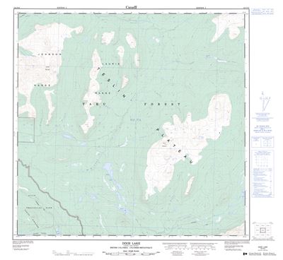 104N06 - DIXIE LAKE - Topographic Map