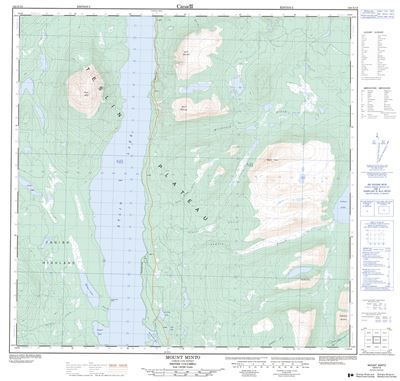 104N13 - MOUNT MINTO - Topographic Map