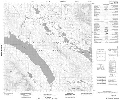 104N15 - GLADYS LAKE - Topographic Map