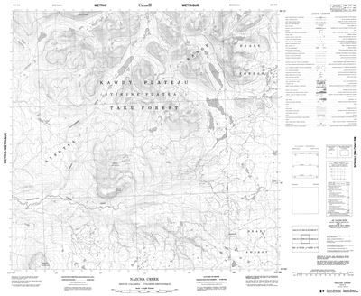 104O03 - NAZCHA CREEK - Topographic Map