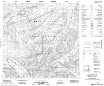 104O09 - CHROMITE MOUNTAIN - Topographic Map