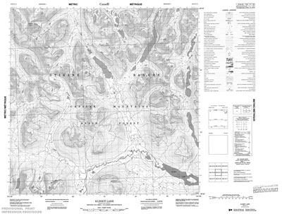 104O11 - KLINKIT LAKE - Topographic Map