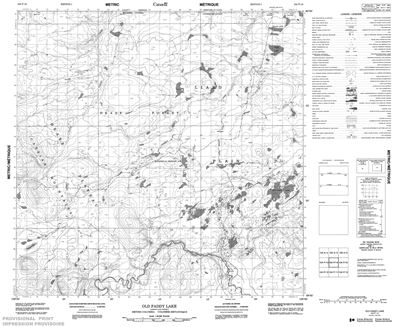 104P14 - OLD FADDY LAKE - Topographic Map