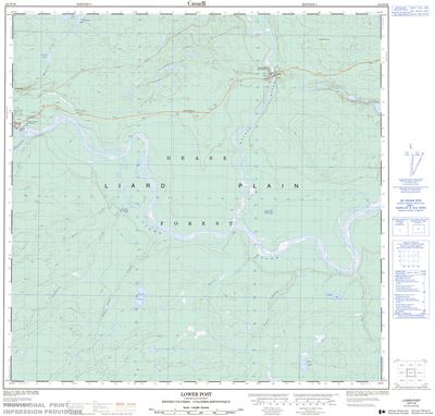 104P16 - LOWER POST - Topographic Map