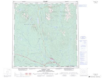 105A - WATSON LAKE - Topographic Map