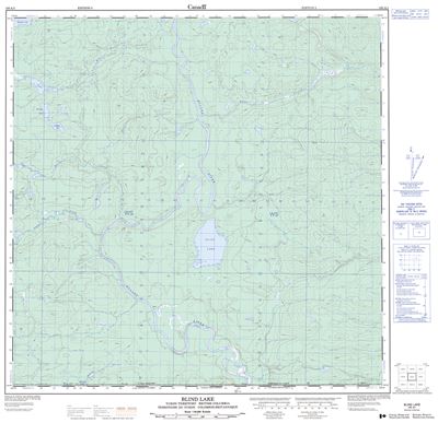 105A01 - BLIND LAKE - Topographic Map