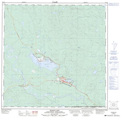 105A02 - WATSON LAKE - Topographic Map