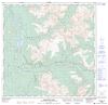 105B02 - DAUGHNEY LAKE - Topographic Map